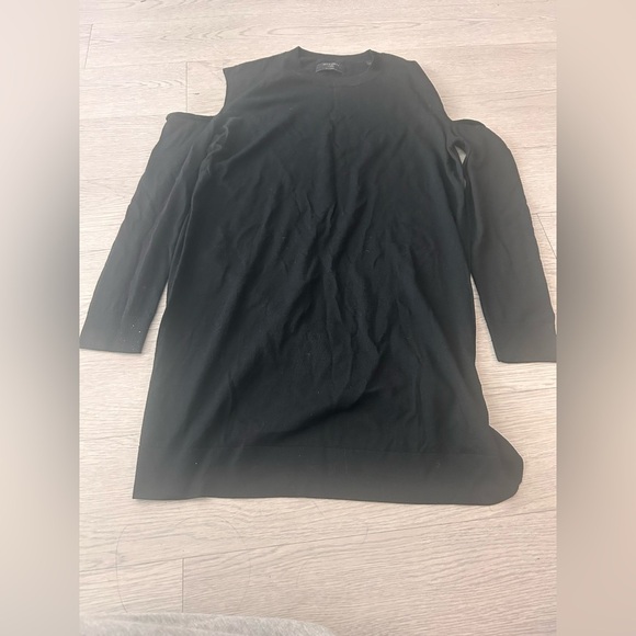 All saints Elion Jumper Cold Shoulder Wool Dress Size L - Picture 2 of 5